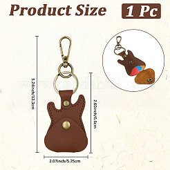 1 шт. брелок-подвеска в виде гитары из искусственной кожи&nbsp;KEYC-CL0001-36A