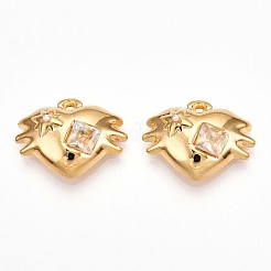 Подвески из нержавеющей стали 304 со стразами STAS-T064-53