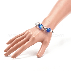 Стеклянный круглый браслет из бисера с морской черепахой из сплава&nbsp;BJEW-JB07847