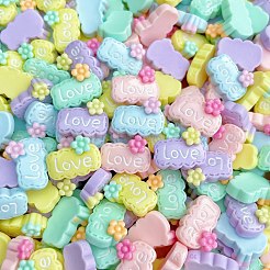 Мультяшные непрозрачные кабошоны из смолы&nbsp;X-RESI-C039-01F