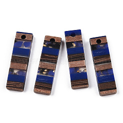 Полупрозрачные подвески из смолы и орехового дерева&nbsp;RESI-TAC0017-47-A01