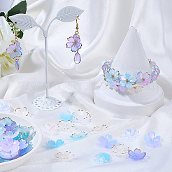 120шт 6 цвета акриловые колпачки для бусин&nbsp;OACR-BM0001-11A