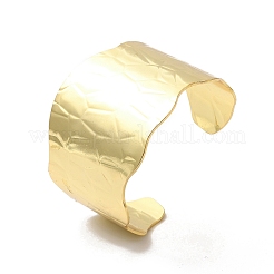 Латунные браслеты-манжеты с покрытием стойки BJEW-A137-05G