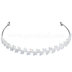 Латунные микро-паве кубические цирконии корона обручи для волос для девочек женщин украшение для вечеринки&nbsp;OHAR-WH20003-05