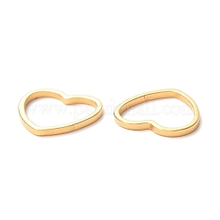 201 ステンレススチールリンクリング  ハート  ゴールドカラー  10.5x12x1mm&nbsp;X-STAS-C030-02A-G