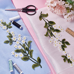 4 пара накладок на ткань с цветочным узором&nbsp;PATC-GF0001-68