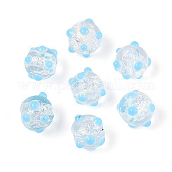 Нити из фольгированных бусин лэмпворк ручной работы FOIL-T008-02D