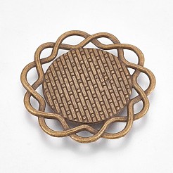 Тибетском стиле сеттинги сплава кабошон PALLOY-WH0014-02AB