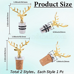 2 шт. 2-х видов винных пробок из цинкового сплава&nbsp;FIND-GF0011-17B