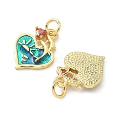 Латунные микро проложить кубического циркония подвески KK-S338-02G-1