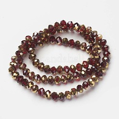 Chapelets de perles en verre transparent électrolytique&nbsp;LS-EGLA-A034-T4mm-O04