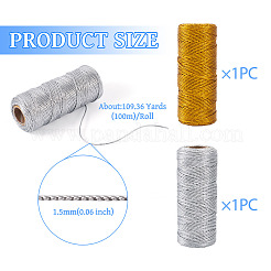 2 рулон металлизированной нити 2 цветов&nbsp;OCOR-TA0001-87