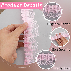 Отделка плиссированным кружевом длиной 10 м из полиэстера OCOR-CY0002-17A