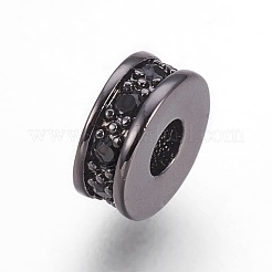 Латунные микро проложить кубического циркония бусы ZIRC-F088-037B