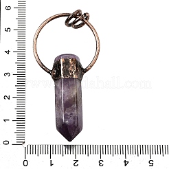 Большие подвески с острыми пулями и натуральным аметистом&nbsp;G-Q350-05B