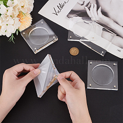 Прозрачное акриловое хранилище для бейджей DJEW-WH0039-101