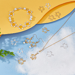 60 шт. подвески из двухцветного сплава с открытой задней частью&nbsp;FIND-PH0010-03