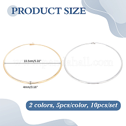 10 Stück 2 Farben Zinklegierung Choker Halskette machen&nbsp;NJEW-ME0001-13