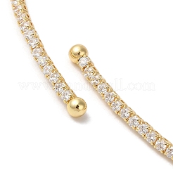 Эластичные ожерелья из латуни с цирконием&nbsp;NJEW-S425-02G