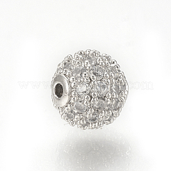 Perline zirconi micro pave  in ottone&nbsp;ZIRC-Q015-113P
