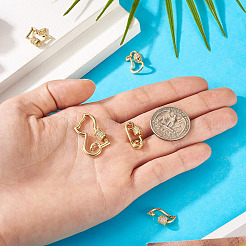 Латунь микропаве прозрачный кубический цирконий винт карабин брелоки KK-TA0002-47A