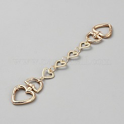 Chaîne d'extension de sac à maillons en forme de cœur en alliage de strass&nbsp;AJEW-WH0248-896A