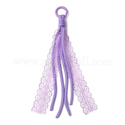 5 шт. подвески из двухцветного полиэстерового шнура и кружева&nbsp;HJEW-JM04332