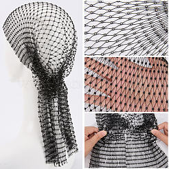 2 шт. 2-цветная сетчатая шапка-ушанка из полиэстера со стразами для женщин&nbsp;AJEW-CY0001-64