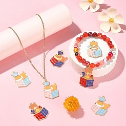 20шт 4 стиля подвески из сплава с эмалью&nbsp;ENAM-CJ0004-97