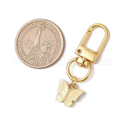 6 шт. 6-х цветный сплав акриловых бабочка подвеска украшения HJEW-JM02678