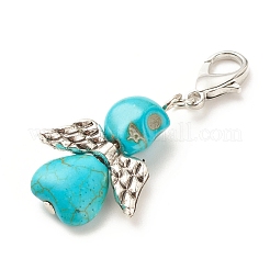 Decorazioni pendenti in turchese sintetico tinto&nbsp;HJEW-JM00672-04