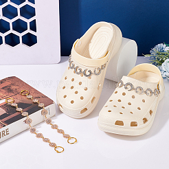 1 set di catene decorative per scarpe con maglie a forma di luna e sole in lega di cristallo e strass&nbsp;FIND-PH0009-94