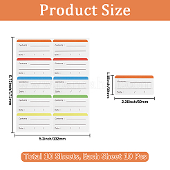 10 лист самоклеящиеся этикетки-наклейки DIY-WH20002-616