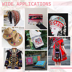 Лента жаккардовая из полиэстера в национальном стиле для аксессуаров одежды OCOR-WH0097-39A