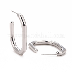 Aretes rectangulares de latón chapado en rejilla&nbsp;EJEW-I265-10P