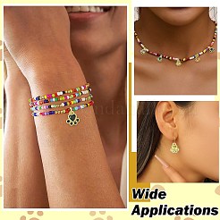 8 шт. 8-цветная латунная подвеска с кубическими цирконами в виде отпечатка лапы&nbsp;KK-CJ0003-87