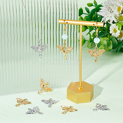 12 шт. 2-цветное ионное покрытие (IP) из нержавеющей стали 304 подвески&nbsp;STAS-UN0045-04