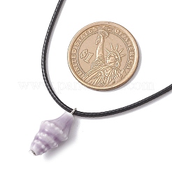 Подвеска в форме фарфоровой ракушки ручной работы NJEW-JN05271