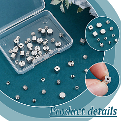 60 шт. 6 стиля латунные распорные бусины для стоек&nbsp;KK-PH0006-89