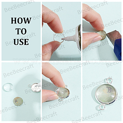 200 pz cabochon in vetro trasparentepcs&nbsp;GGLA-BBC0001-06