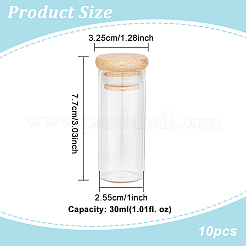 Прозрачная стеклянная бутылка CON-WH0092-34C
