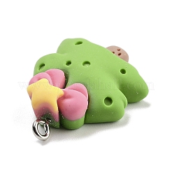 Подвески из непрозрачной смолы на рождественскую тематику RESI-F054-B09