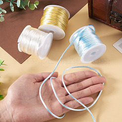 3 rollo de cordones de cola de rata de satén de nailon de 3 colores&nbsp;NWIR-TA0001-45A