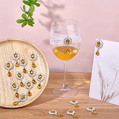 Cabujones de rhinestone de aleación 16pcs&nbsp;ALRI-FG0001-05E