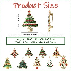9 spilla smaltata a forma di albero di Natale in 9 stili&nbsp;JEWB-CJ0003-28