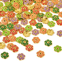 200 шт. 5-цветные эмалевые колпачки для бусин&nbsp;FIND-TA0008-37