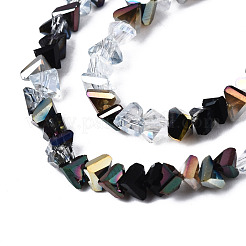 Chapelets de perles en verre électroplaqué&nbsp;X-EGLA-N002-06B
