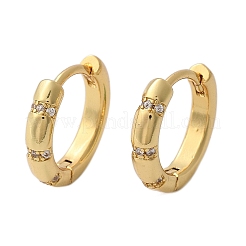 Сверкающие кубические циркониевые серьги-кольца для девочек и женщин EJEW-H126-15G