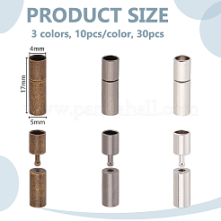 30 шт. 3-х цветные латунные штыковые застежки&nbsp;KK-OC0001-60B