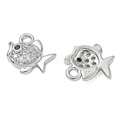 Charms in ottone con micro pavè di zirconi neri&nbsp;CU-CBAB0CF-13P